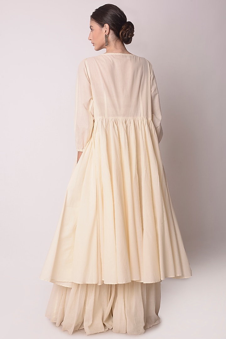 Ivory Organic Cotton Jacket Set by Shwetanga at Pernia's Pop Up Shop