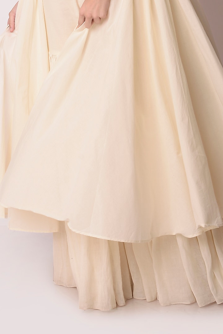 Ivory Organic Cotton Jacket Set by Shwetanga at Pernia's Pop Up Shop