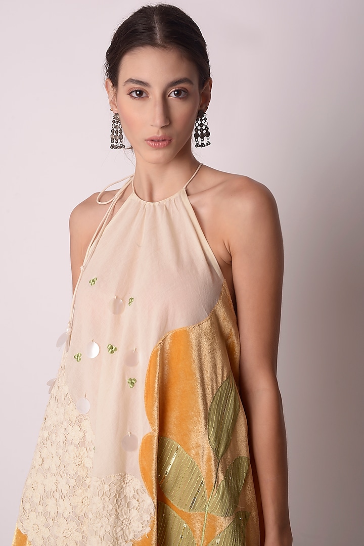 Multi-Coloured Organic Cotton Midi Vacation Dress by Shwetanga at Pernia's Pop Up Shop