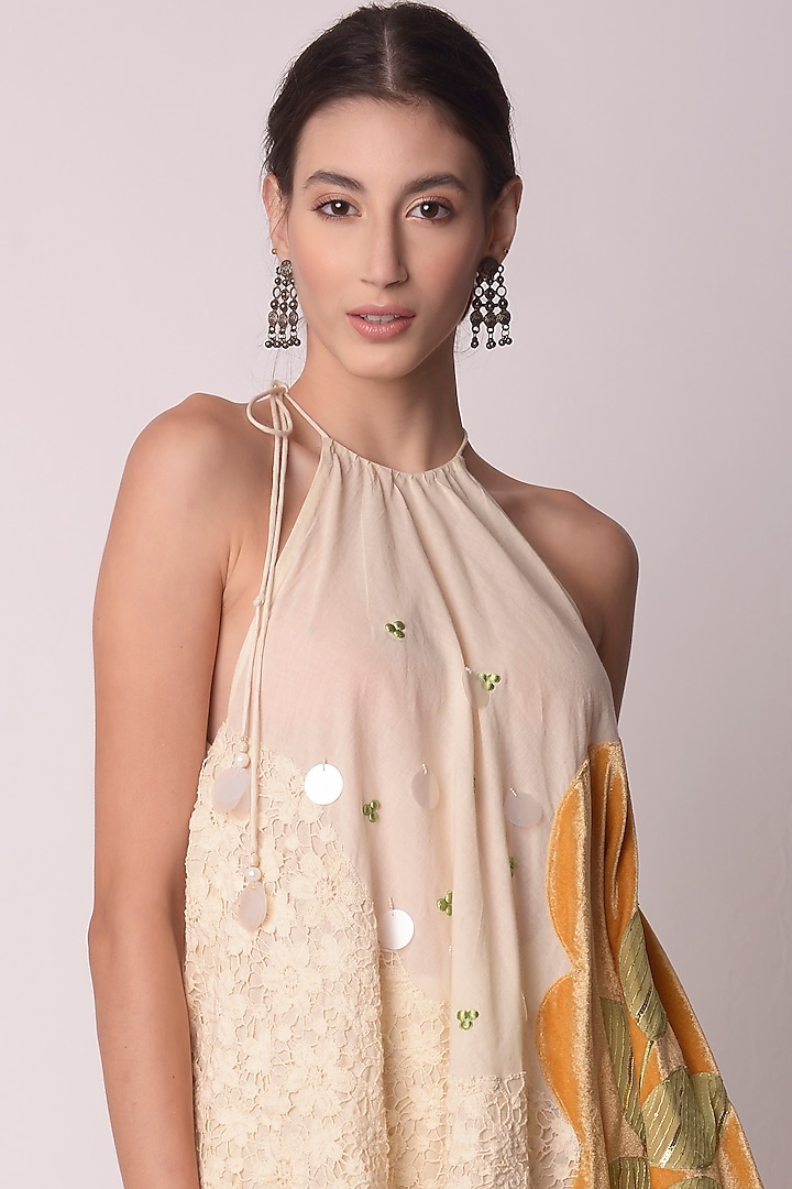 Multi-Coloured Organic Cotton Party Wear Sharara Set by Shwetanga at Pernia's Pop Up Shop