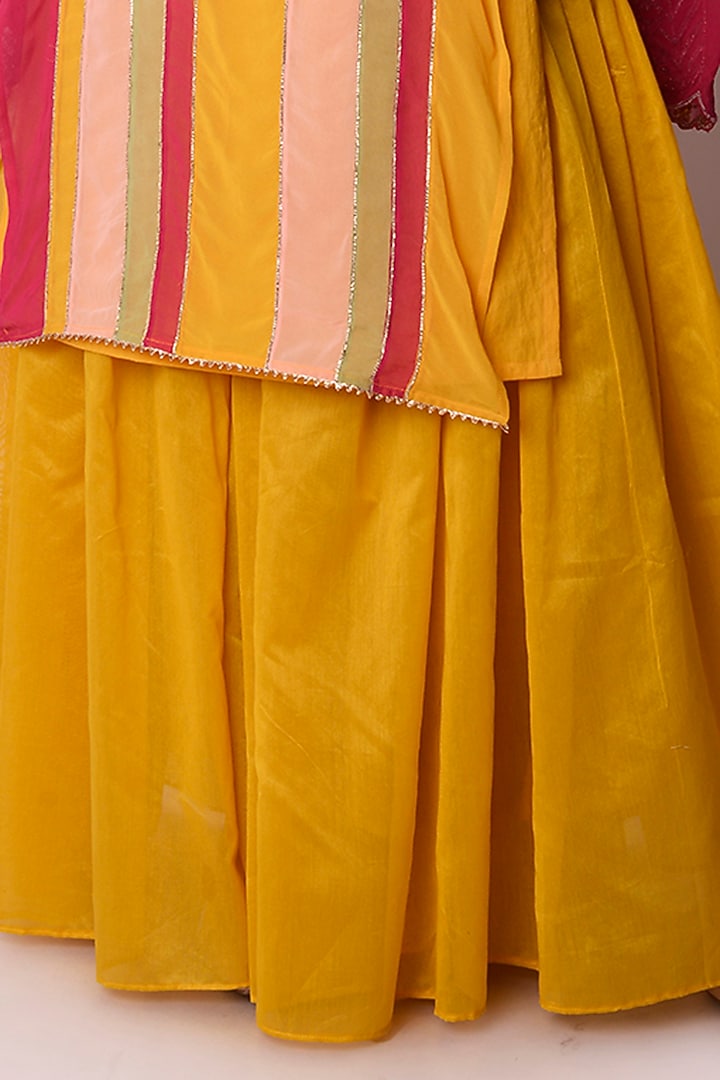 Multi-Colored Georgette & Chanderi Party Wear Sharara Set by Shwetanga at Pernia's Pop Up Shop