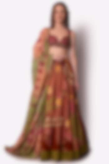 Multi-Colored Patch Work Wedding Lehenga Set by Shwetanga at Pernia's Pop Up Shop