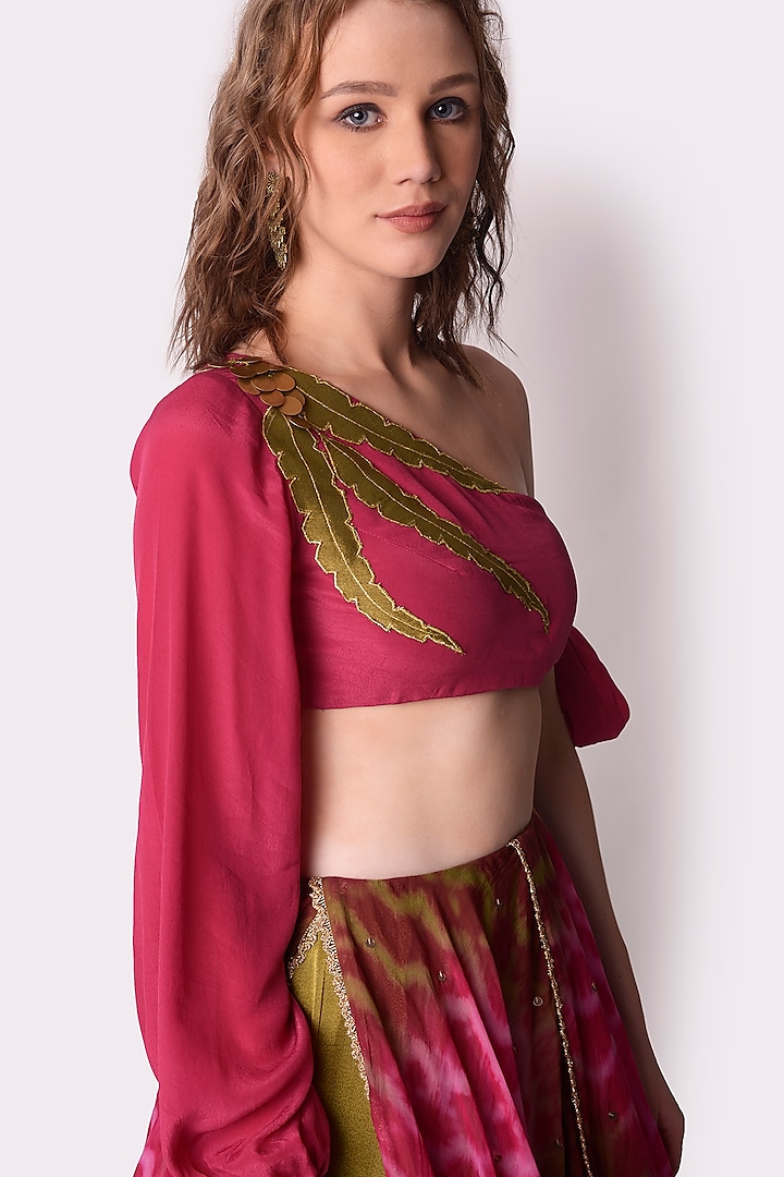 Multi-Colored Tye-Dyed Wedding Lehenga Set by Shwetanga at Pernia's Pop Up Shop