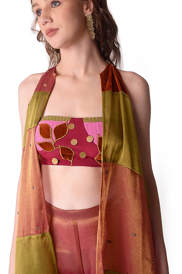 Multi-Colored Embroidered Jacket Set by Shwetanga at Pernia's Pop Up Shop
