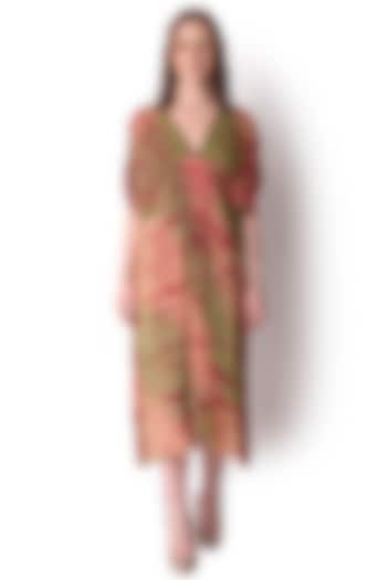 Multi-Colored Georgette Printed Dress by Shwetanga