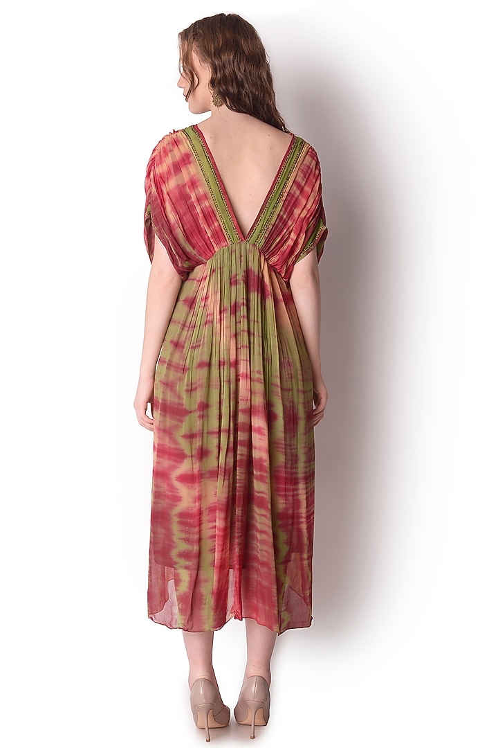Multi-Colored Georgette Printed Vacation Dress by Shwetanga at Pernia's Pop Up Shop
