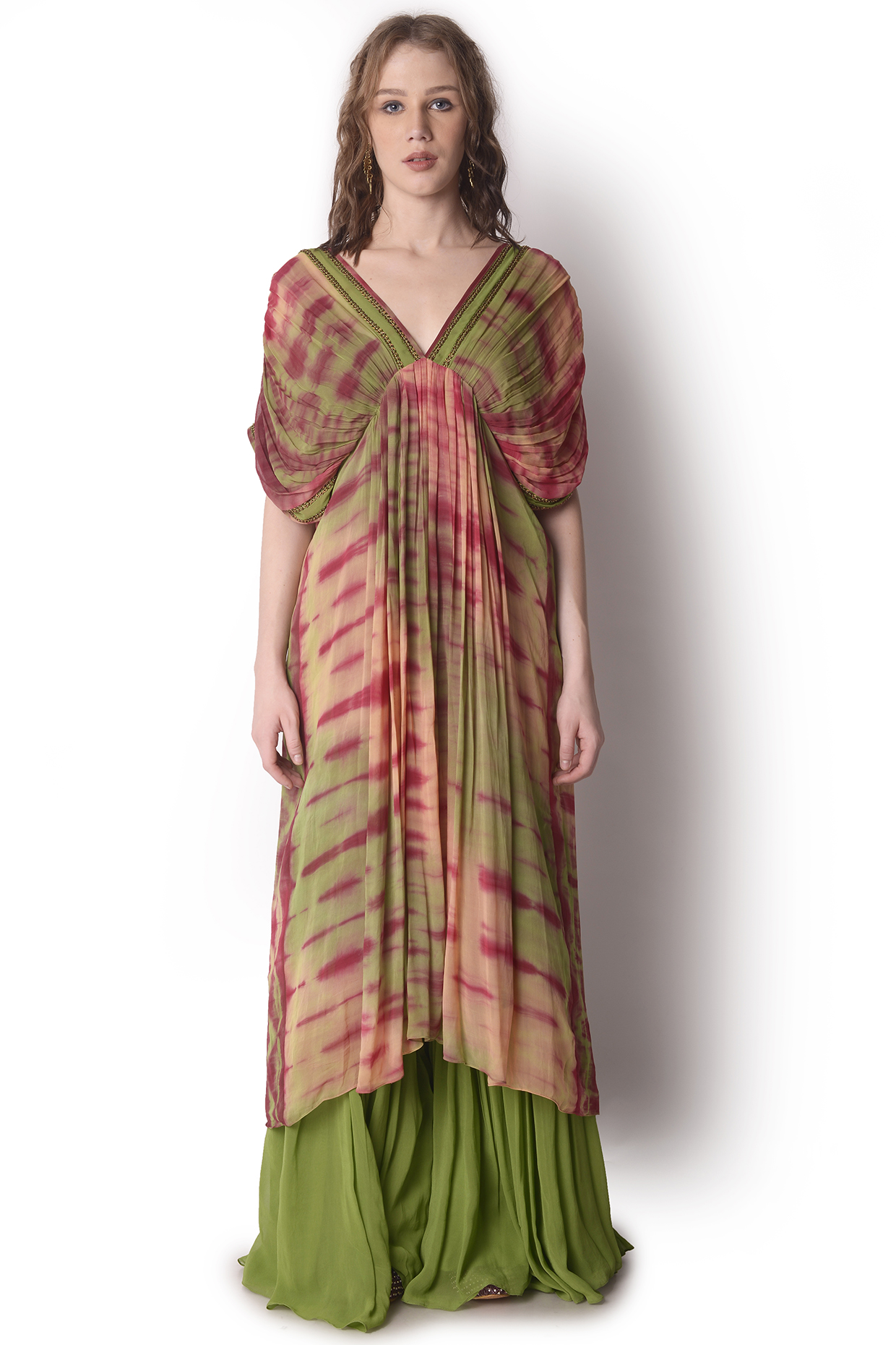 Multi-Colored Printed Tunic Set by Shwetanga