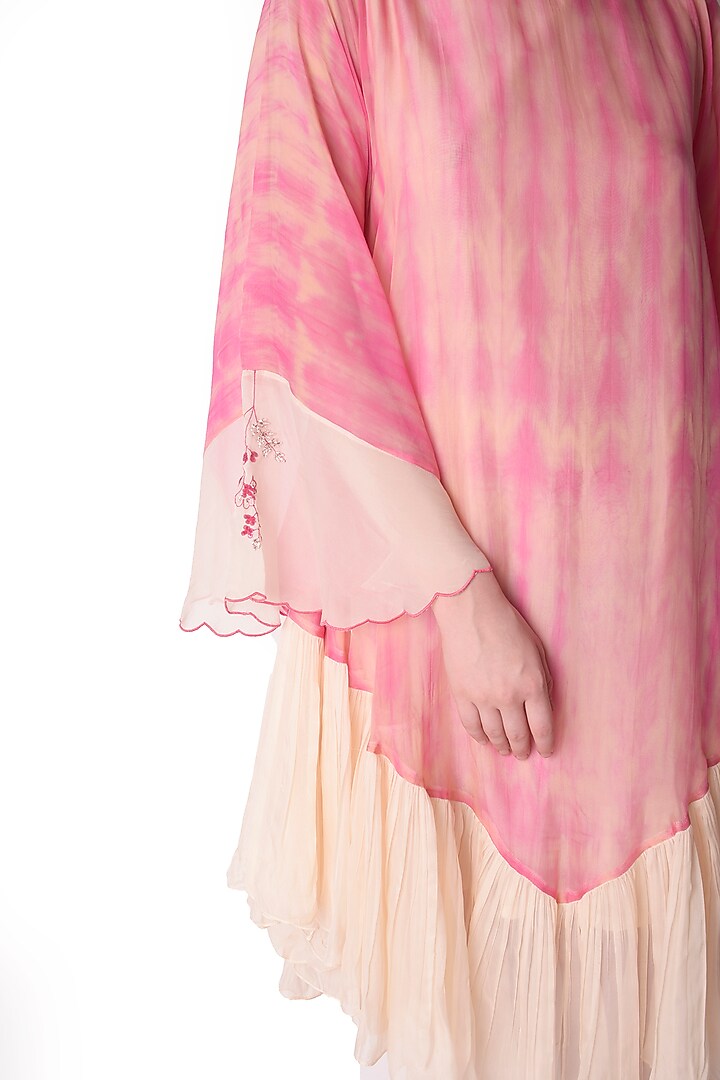 Rose Pink & Ivory Printed Scarf Summer Dress by Shwetanga at Pernia's Pop Up Shop