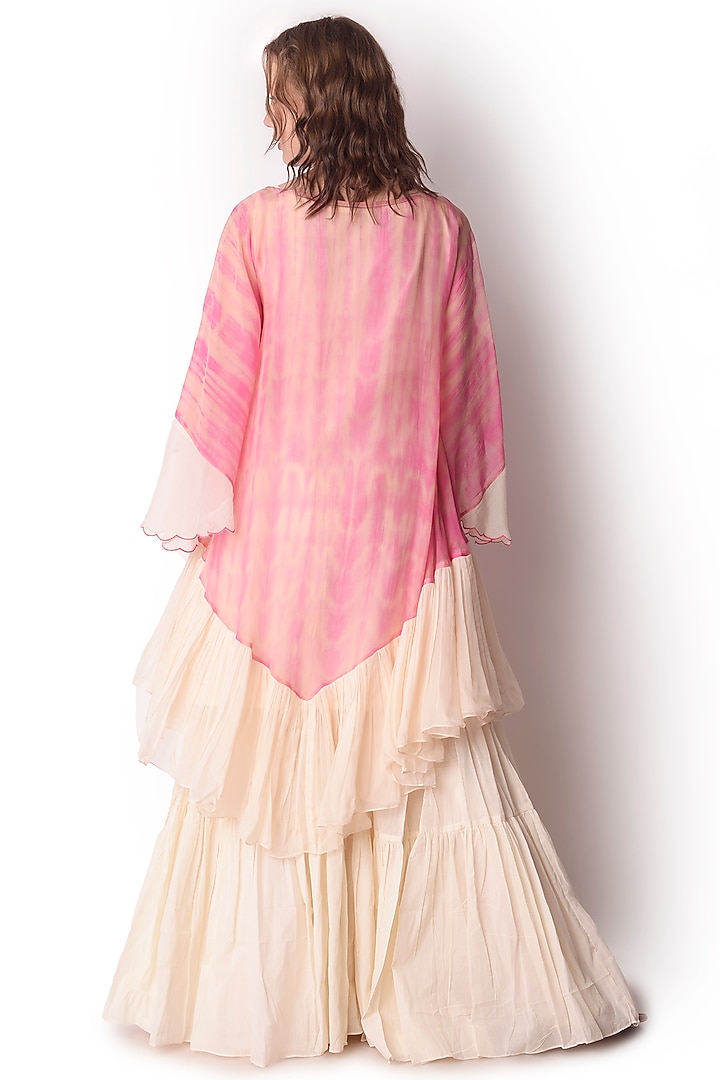 Ivory & Pink Printed Tunic Set by Shwetanga at Pernia's Pop Up Shop