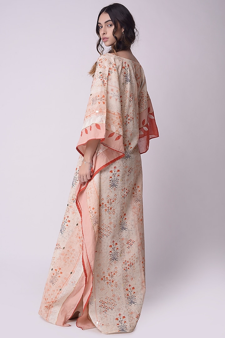 Ivory Embroidered Kaftan by Shwetanga at Pernia's Pop Up Shop