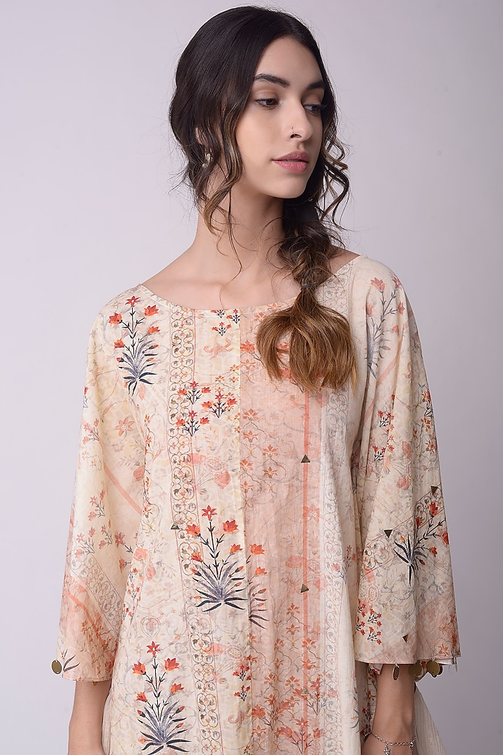 Ivory Printed Boho Summer Dress by Shwetanga at Pernia's Pop Up Shop