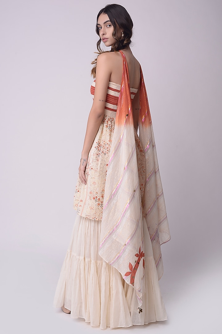 Ivory Cotton Party Wear Sharara Set by Shwetanga at Pernia's Pop Up Shop