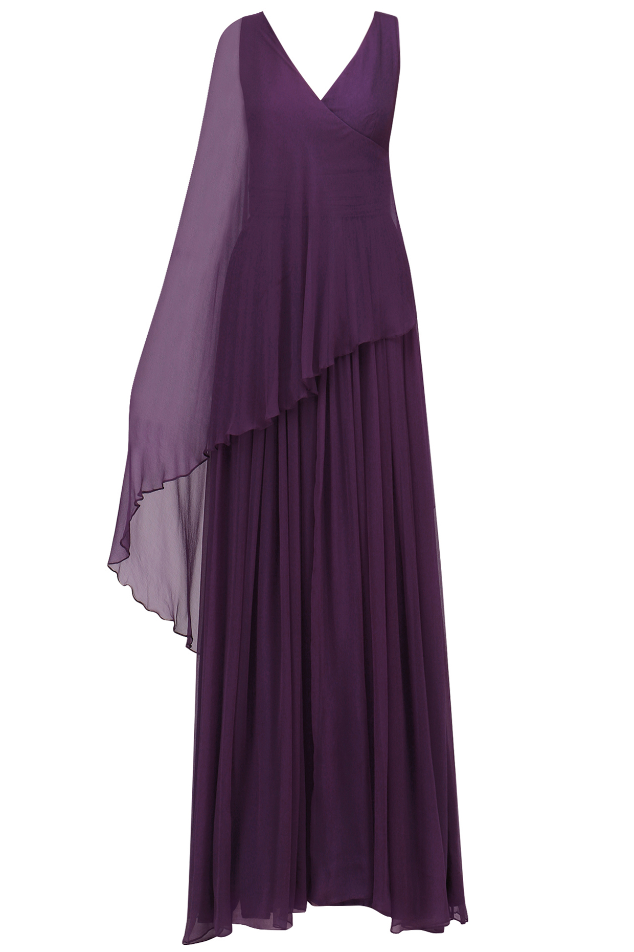 Purple Overlay Gown by Swatee Singh