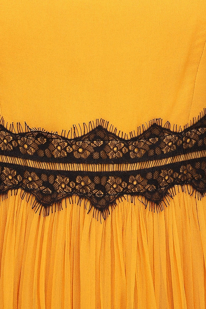 Mustard overlay cape gown available only at Pernia's Pop Up Shop.