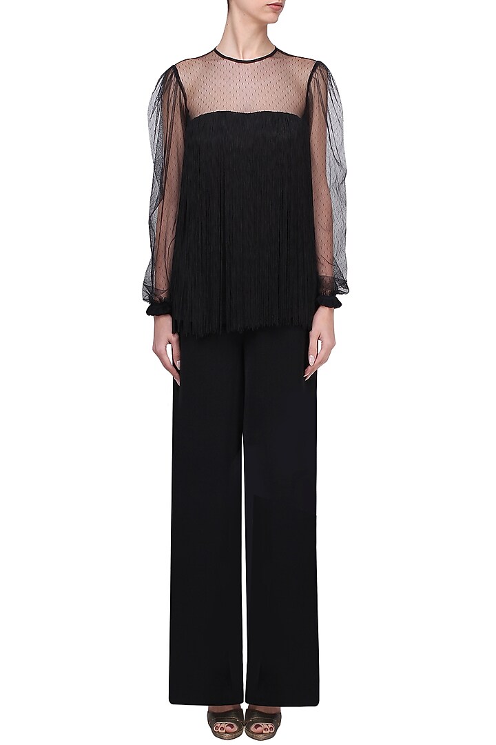 Black fringes top available only at Pernia's Pop Up Shop.