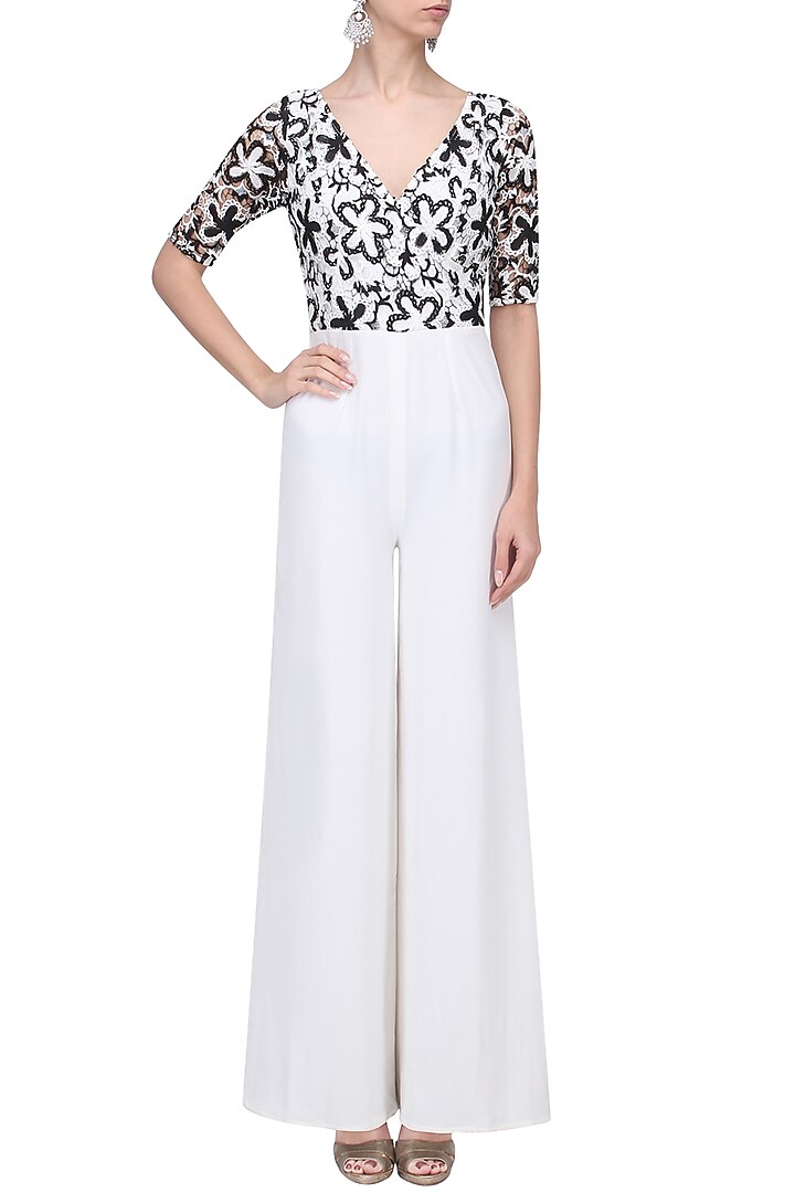 Black and white floral jumpsuit available only at Pernia's Pop Up Shop ...