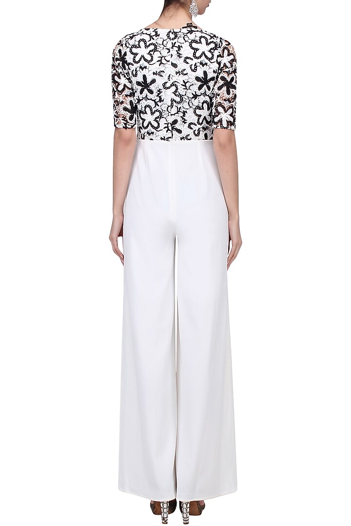 Black and white floral jumpsuit available only at Pernia's Pop Up Shop.