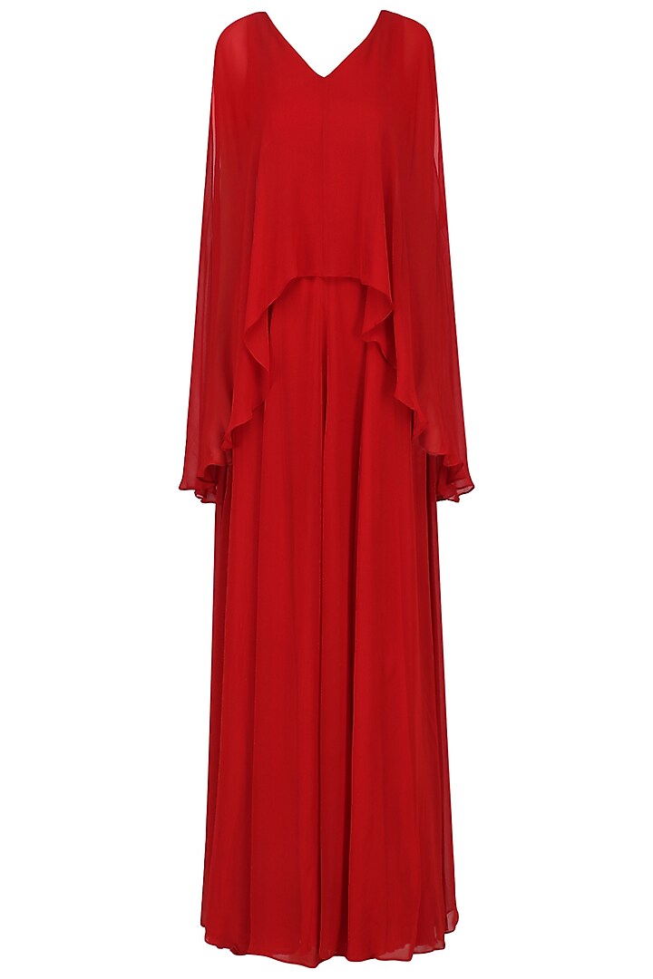 Crimson gown with attached cape available only at Pernia's Pop Up Shop ...