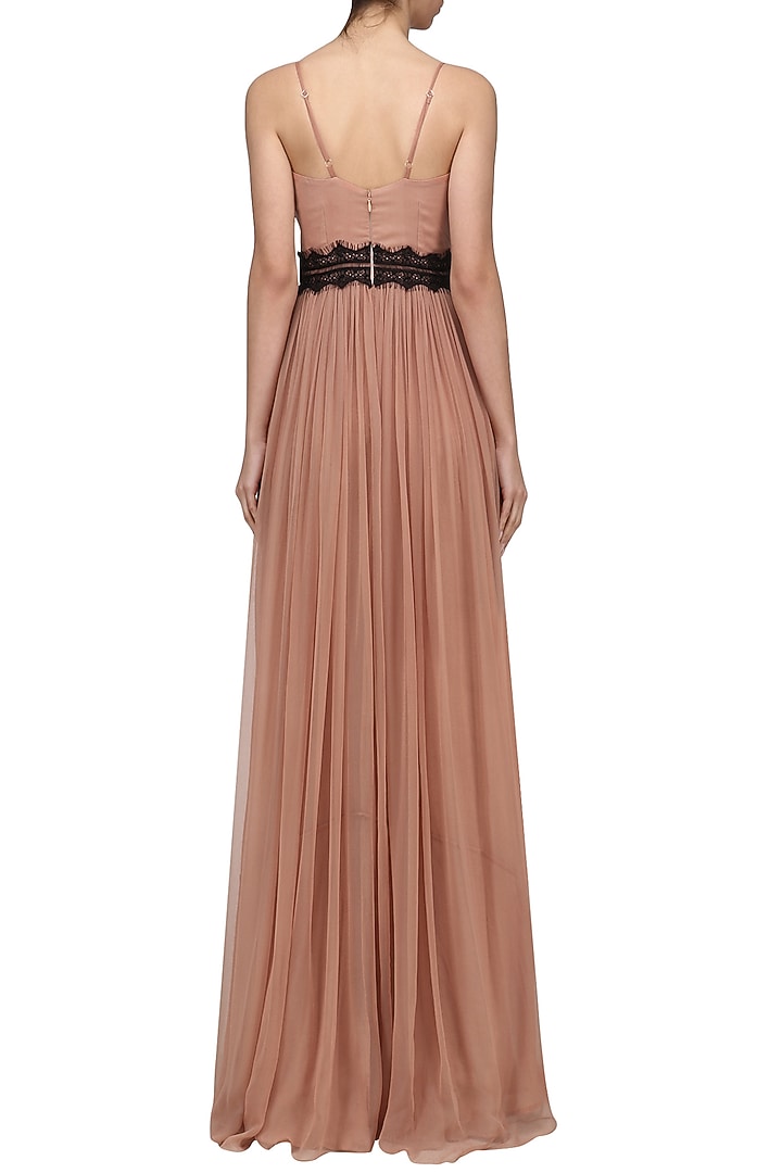 Sand color and black lace gown available only at Pernia's Pop Up Shop.