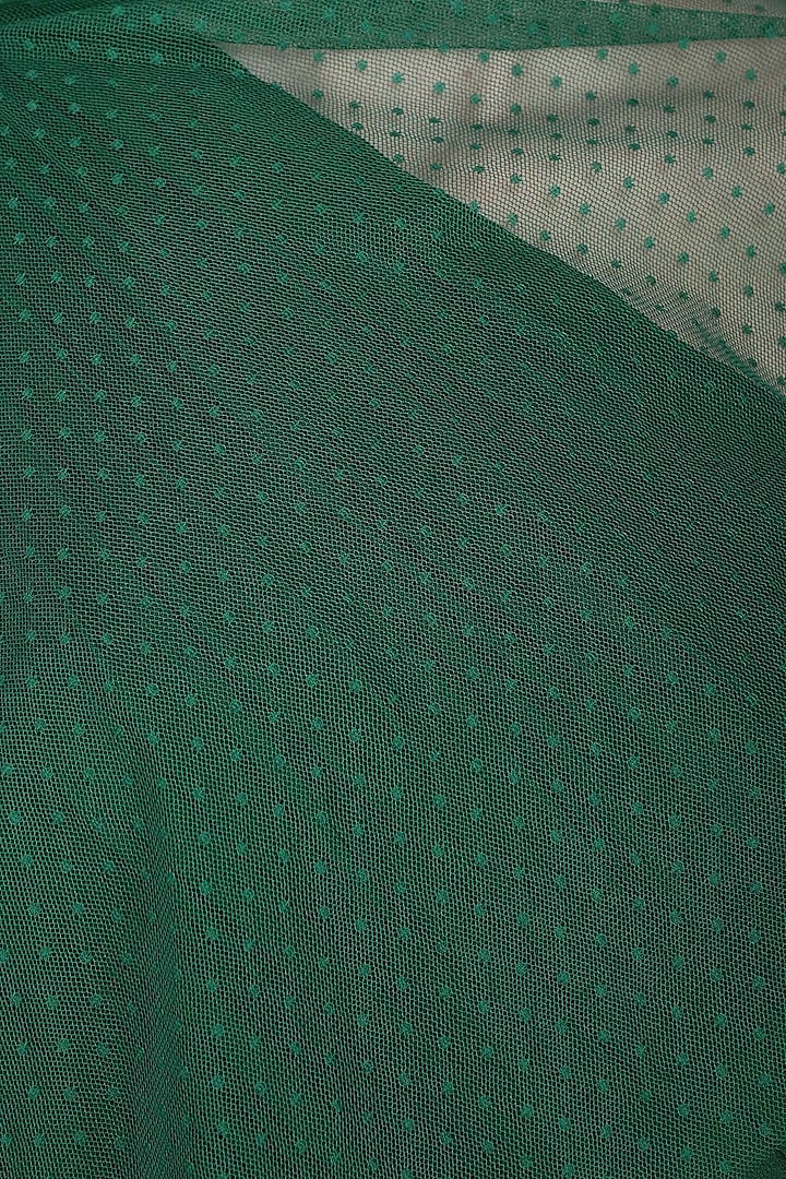 Dark green one shoulder pleated gown available only at Pernia's Pop Up Shop.