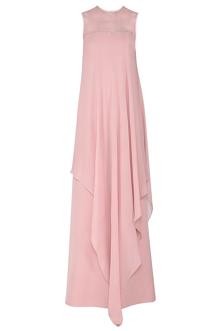 Blush Pink Asymmetrical Jumpsuit by Swatee Singh