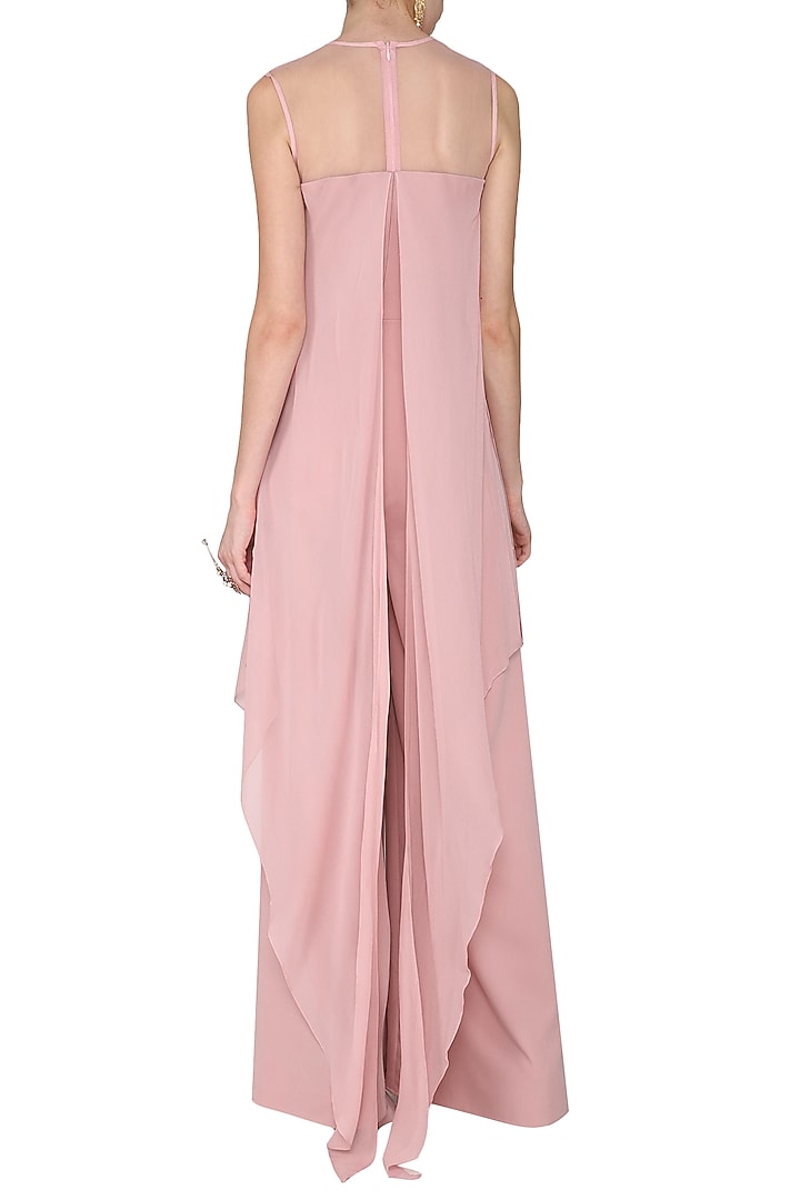 Blush pink asymmetrical jumpsuit available only at Pernia's Pop Up Shop.