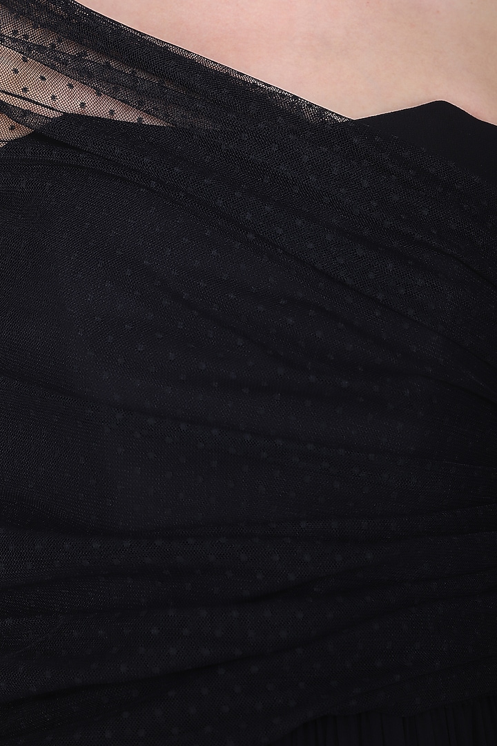 Navy blue corset drape gown available only at Pernia's Pop Up Shop.