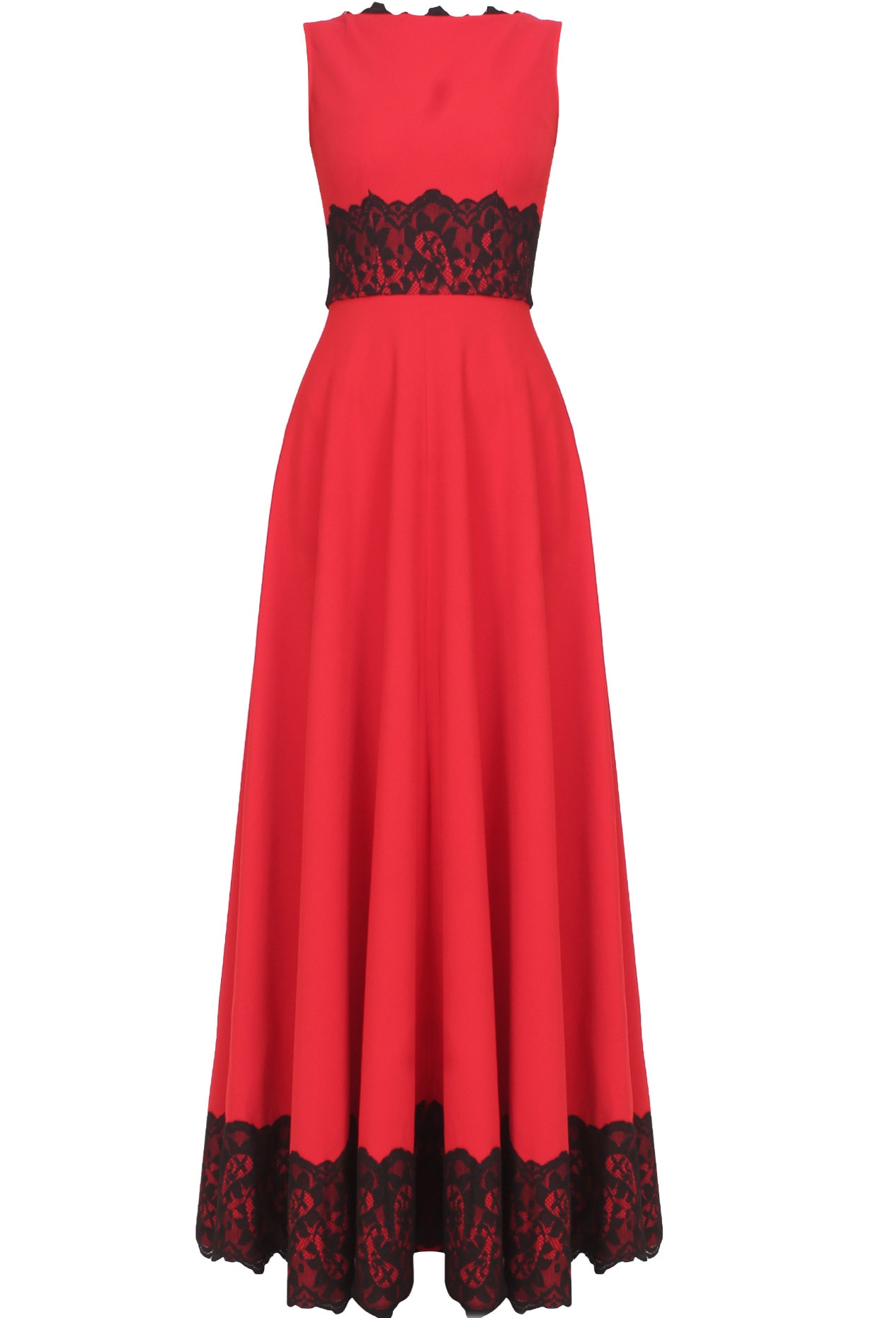 crimson red gown