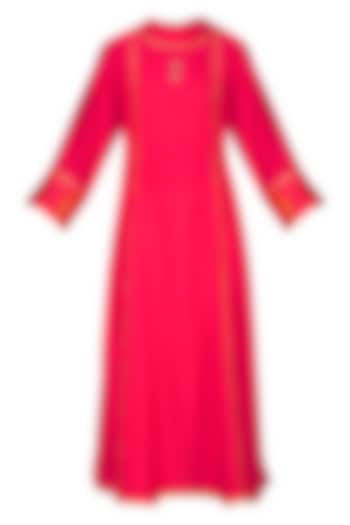 Red Printed Kurta Set by Swati Jain at Pernia's Pop Up Shop