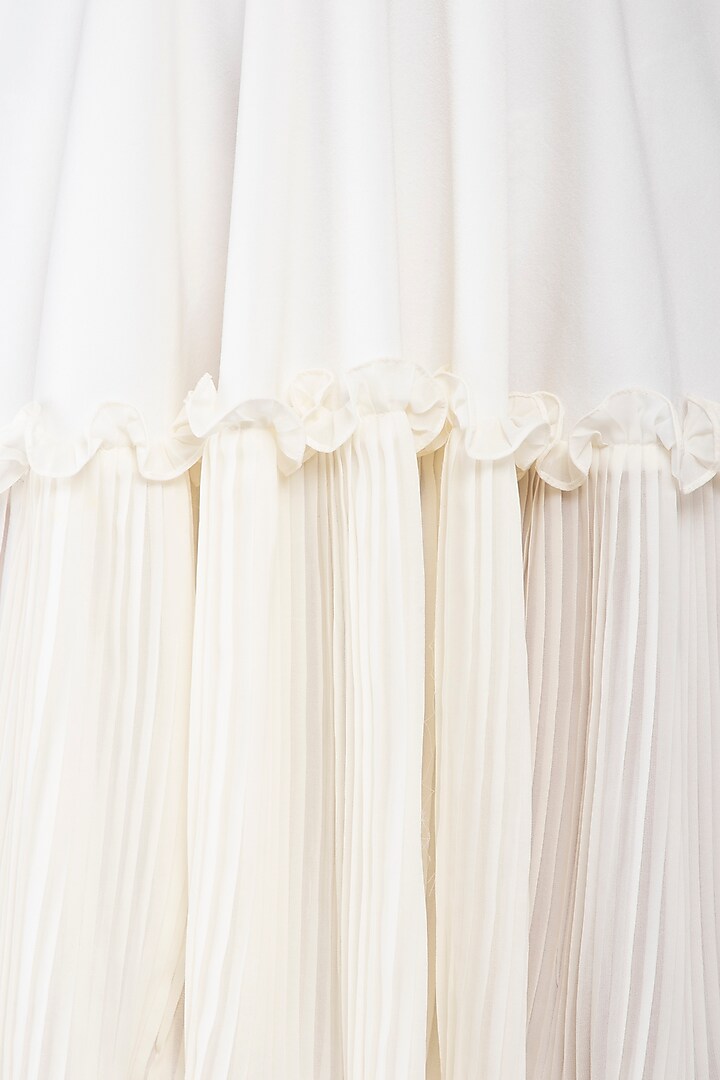 Ivory textured frill Vacation Dress by Swatee Singh at Pernia's Pop Up Shop