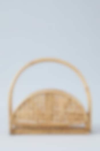 Beige Natural Rattan & Wicker Book Holder by SYMETTRY
