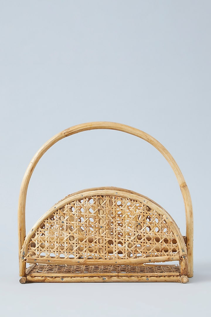 Beige Natural Rattan & Wicker Book Holder by SYMETTRY