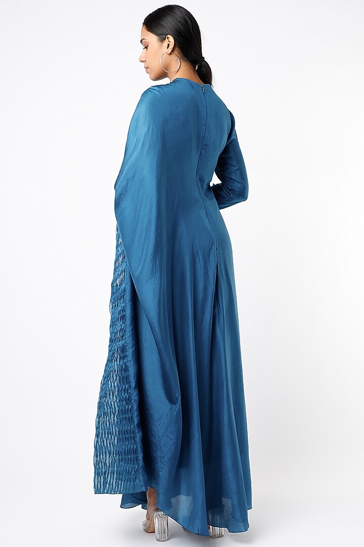 Cobalt Blue Embroidered Kaftan Vacation Dress by Synonym at Pernia's Pop Up Shop