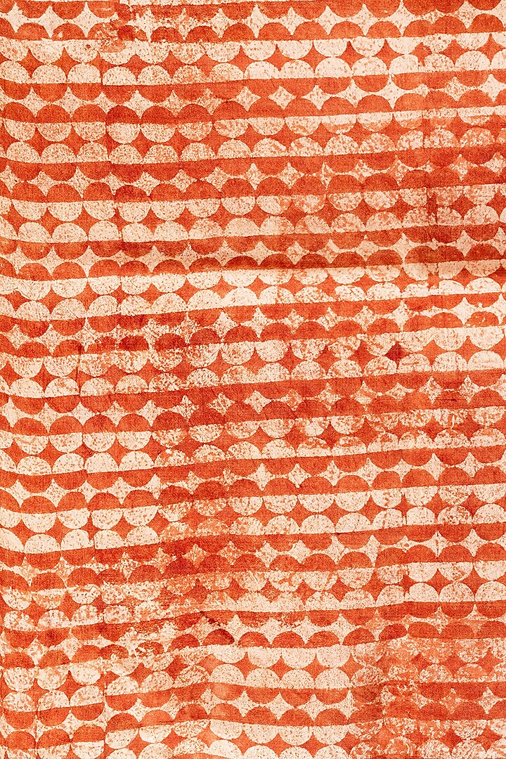 Rust Kora Silk Festive Saree Set by Taba Kashi By Artika Shah at Pernia's Pop Up Shop