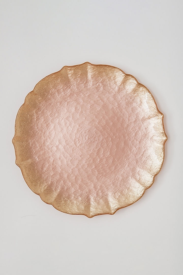 Pink Glass Dinner Plate by Table Manners