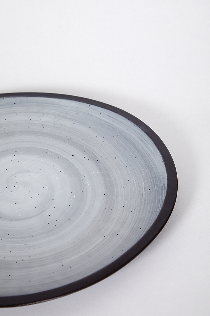 Black Porcelain Marble Textured Plate by Table Manners at Pernia's Pop Up Shop