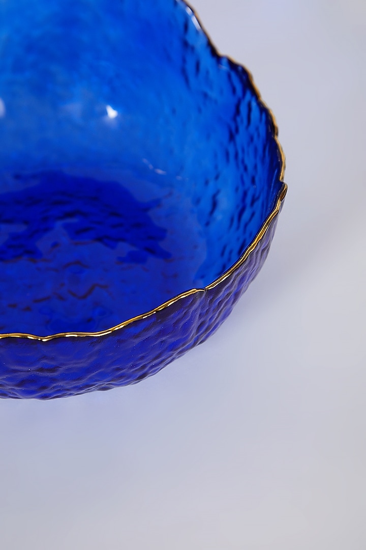 Blue Glass Asymmetrical Serving Bowl by Table Manners at Pernia's Pop Up Shop