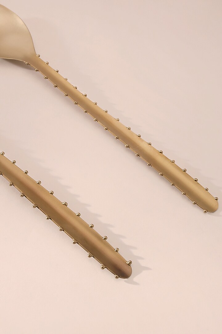Gold Brass Serving Spoon Set by Table Manners at Pernia's Pop Up Shop