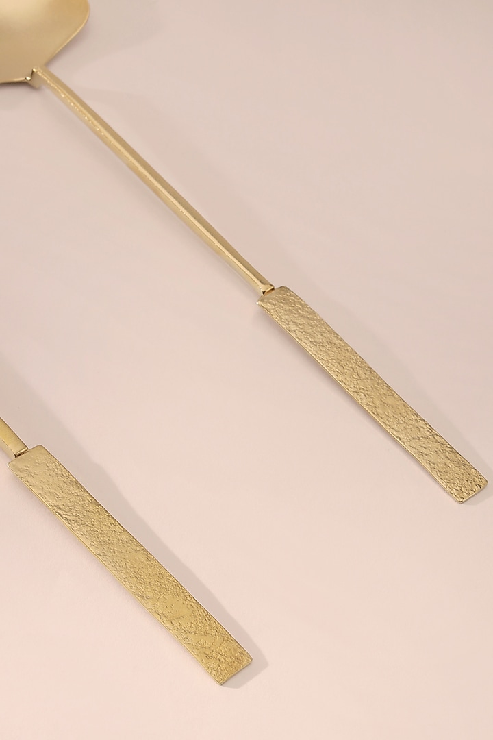 Gold Brass Serving Spoon Set by Table Manners at Pernia's Pop Up Shop