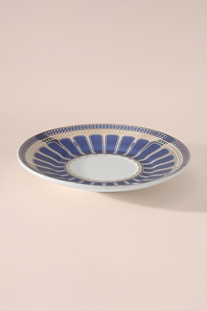 Blue & White Bone China Cup With Saucer (Set of 1 Cup and Saucer) by Table Manners at Pernia's Pop Up Shop