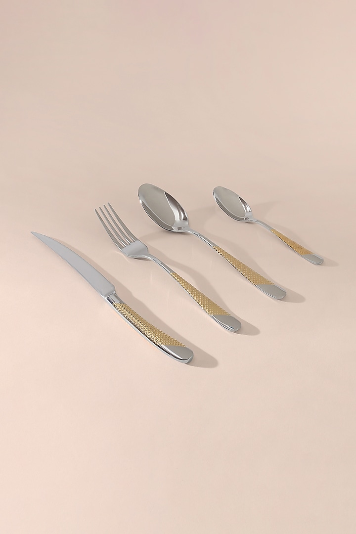 Gold & Silver Stainless Steel Cutlery Set by Table Manners