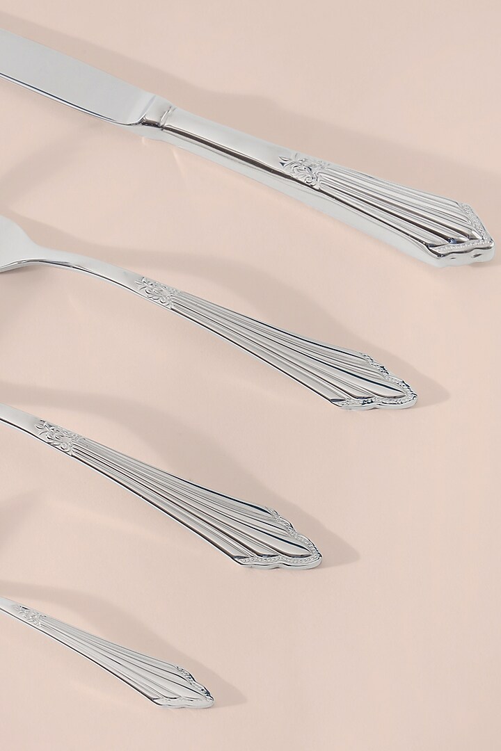 Silver Stainless Steel Cutlery Set by Table Manners at Pernia's Pop Up Shop