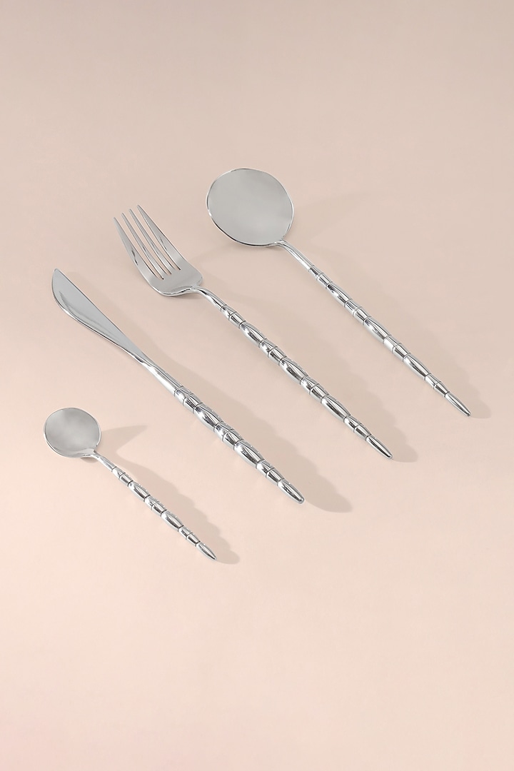 Silver Stainless Steel Cutlery Set by Table Manners