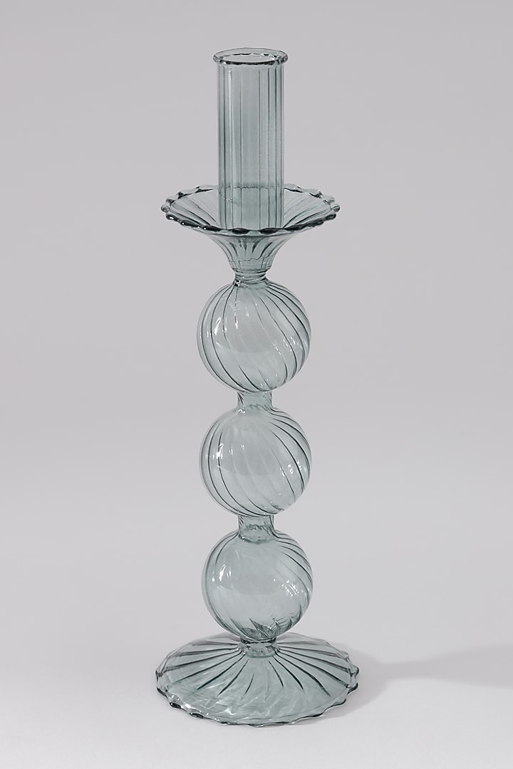 Grey Glass Candle Holder by Table Manners at Pernia's Pop Up Shop
