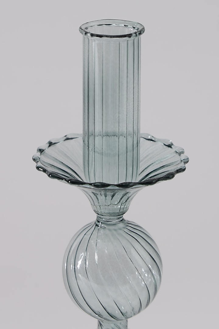 Grey Glass Candle Holder by Table Manners at Pernia's Pop Up Shop