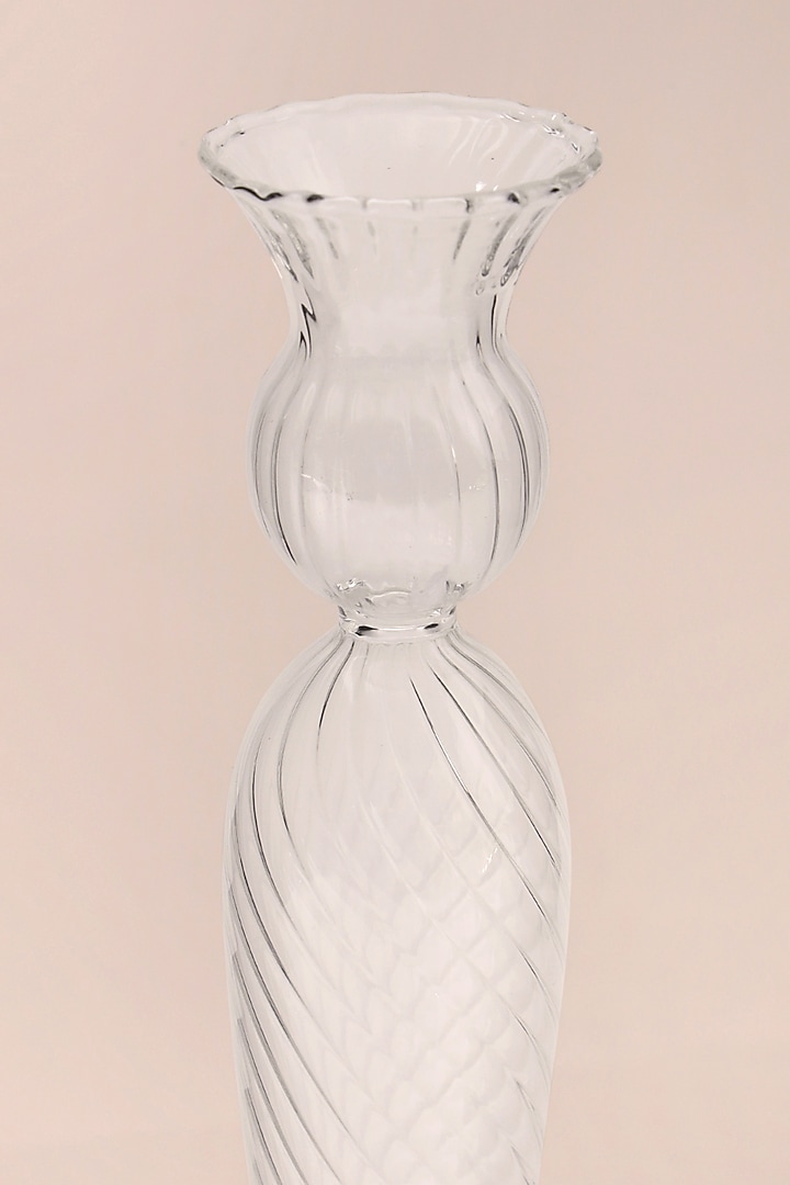 White Glass Candle Holder by Table Manners at Pernia's Pop Up Shop