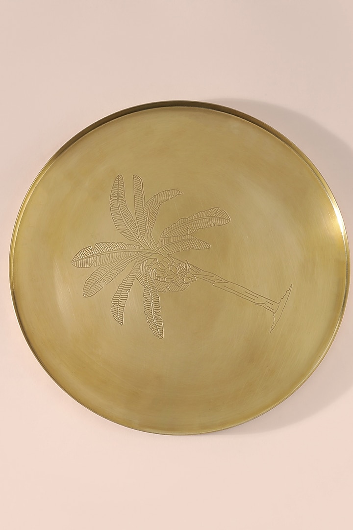 Gold Brass Thali by Table Manners at Pernia's Pop Up Shop