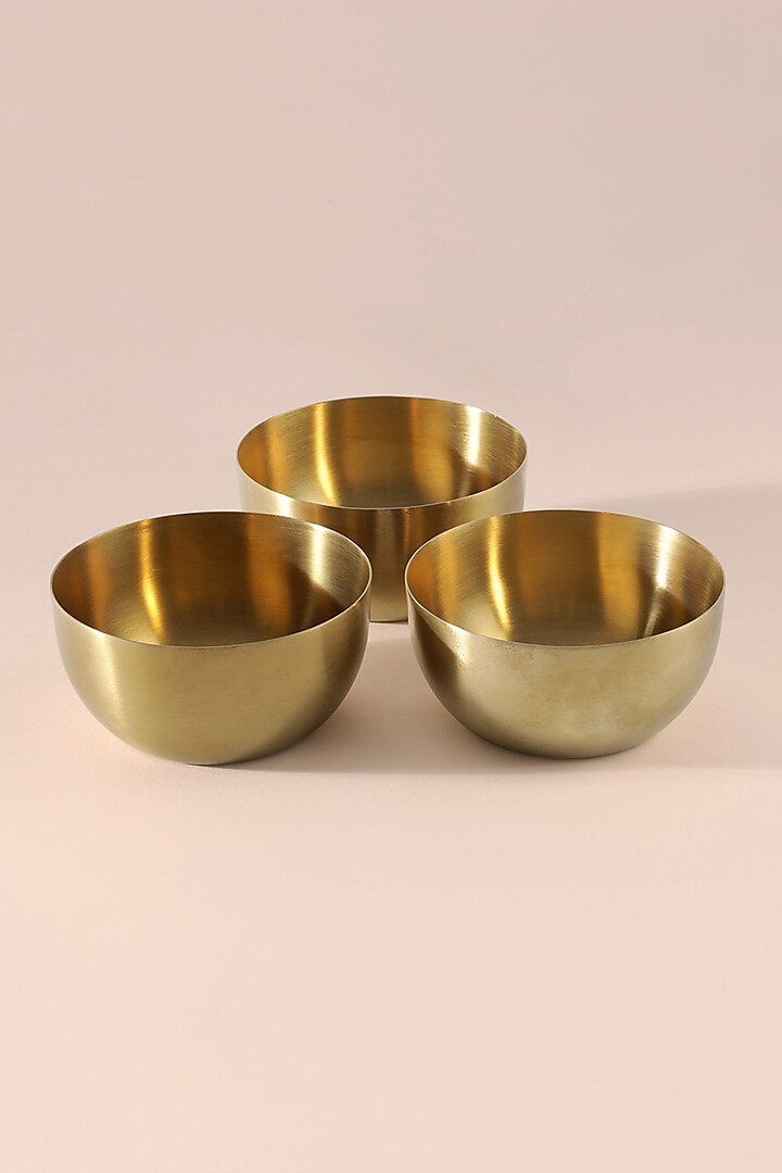 Gold Brass Bowl Set by Table Manners