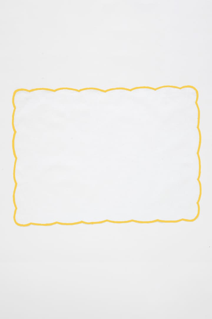 White & Yellow Cloth Napkin Set by Table Manners