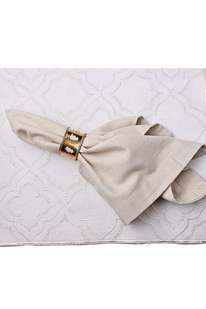 Beige Cloth Kintsugi Napkin Set Design by Table Manners at Pernia's Pop Up Shop 2024